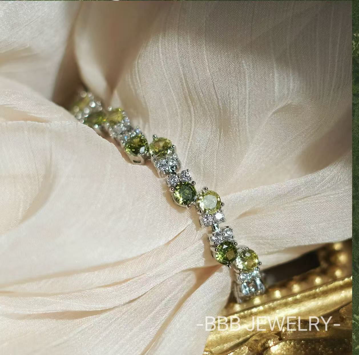 Elf series copper-plated platinum grape Sparkling zircon bracelet