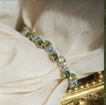 Elf series copper-plated platinum grape Sparkling zircon bracelet