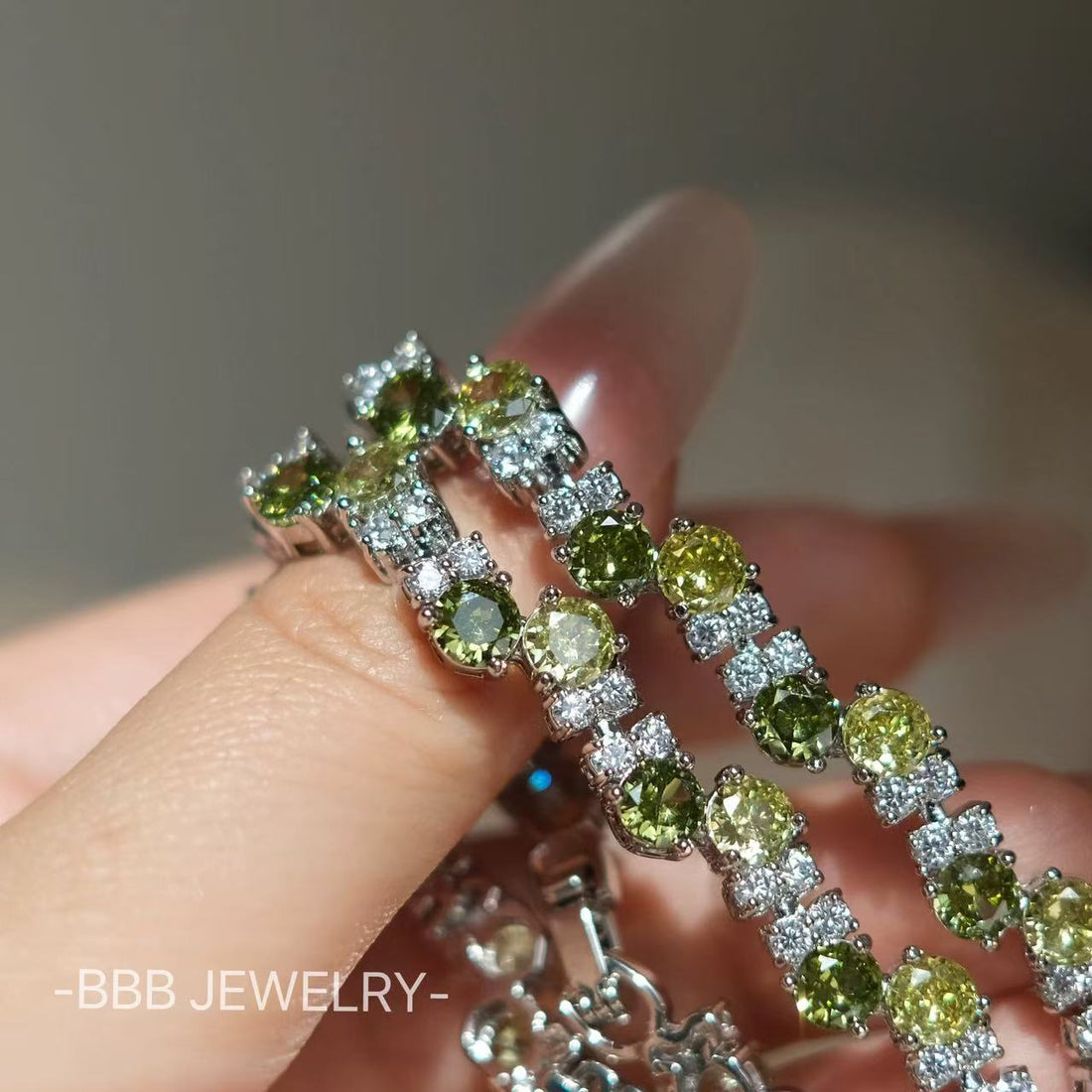 Elf series copper-plated platinum grape Sparkling zircon bracelet