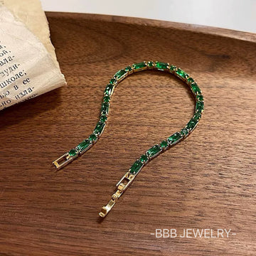 Emerald zircon bracelet